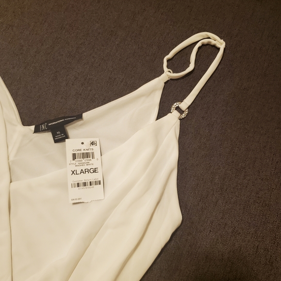 NWT INC Twisted Tie Front White Tank Top - Picture 8 of 8